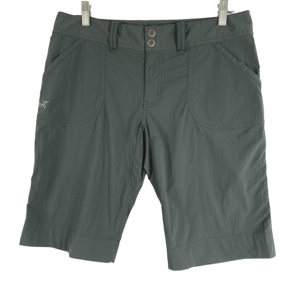 Arcteryx Womens Shorts Size 8 Nylon Blend Green Outdoor Hiking SS-1407